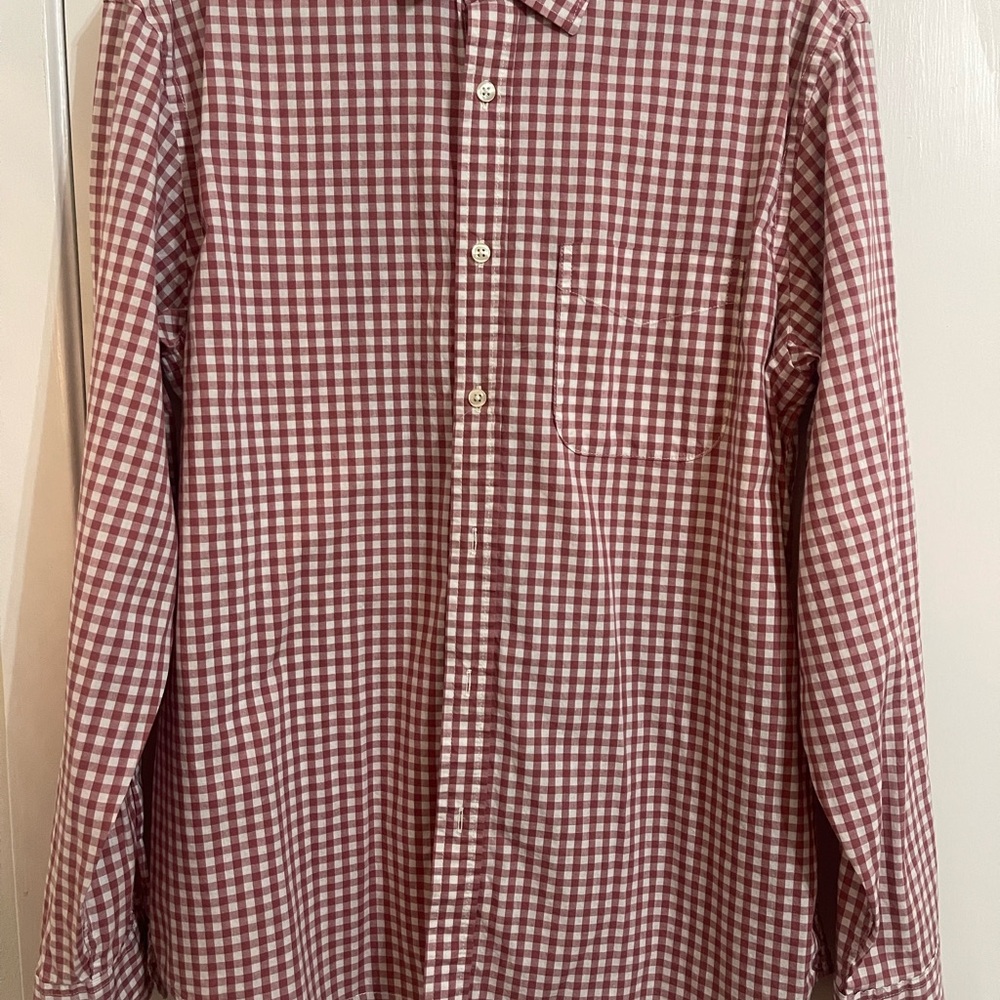 Men's Old Navy Light Red Checkered Shirt